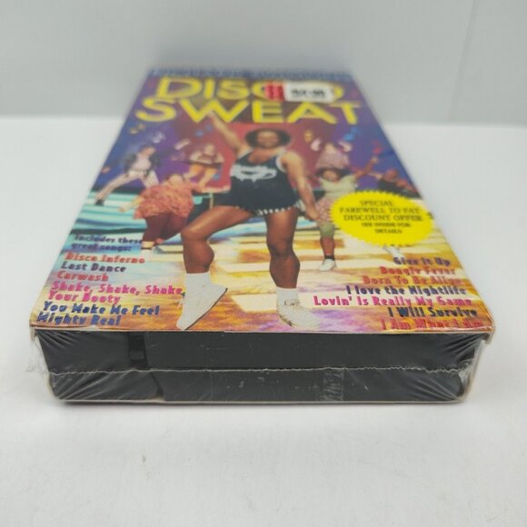Richard Simmons Disco Sweat (1994) Vintage VHS Tape Cassette Factory Sealed - Picture 3 of 5